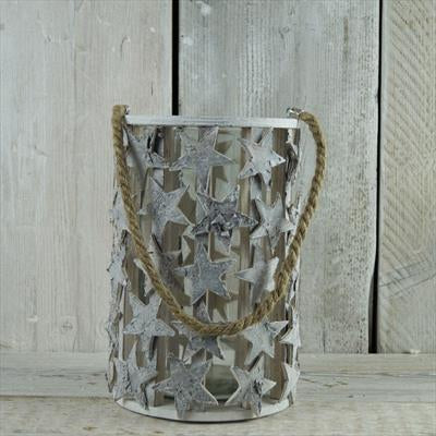 Whitewashed Birch Star Lantern