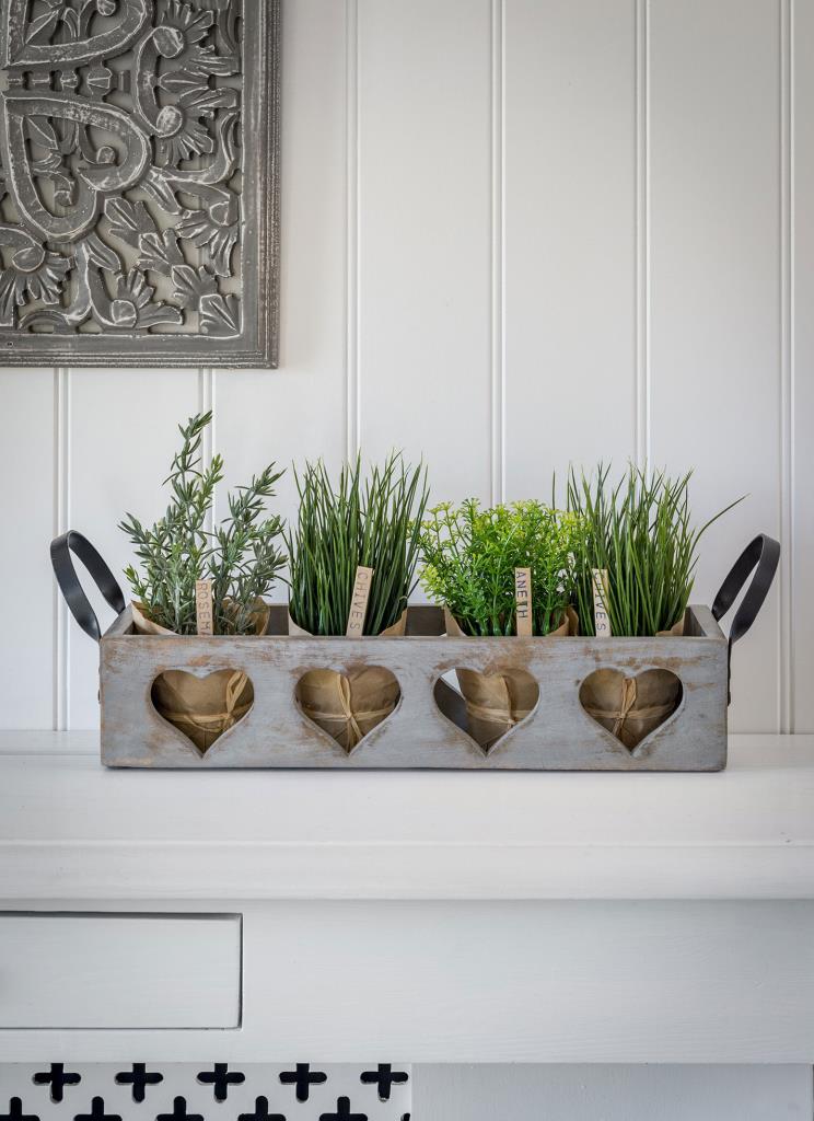 Grey heart trug