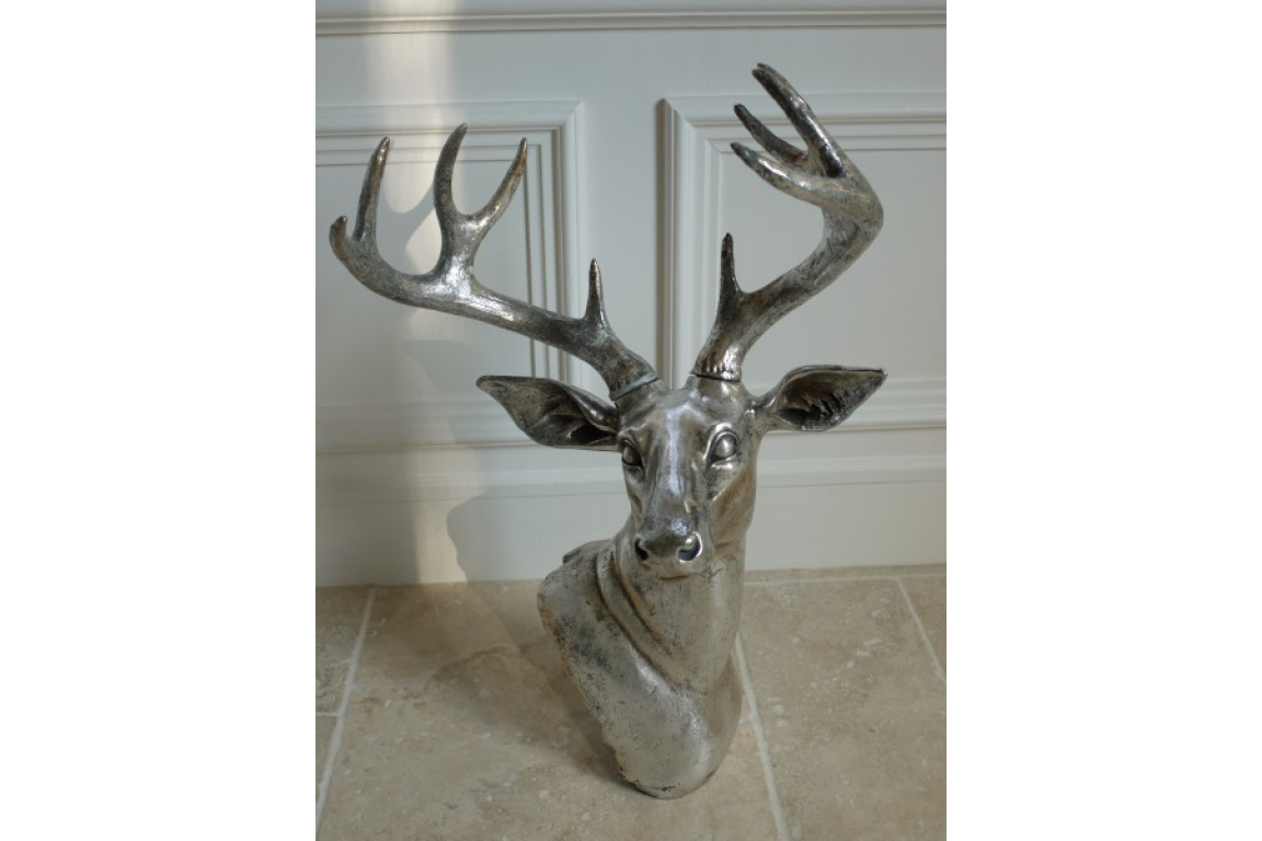 Burnished Silver hanging/standing Deer