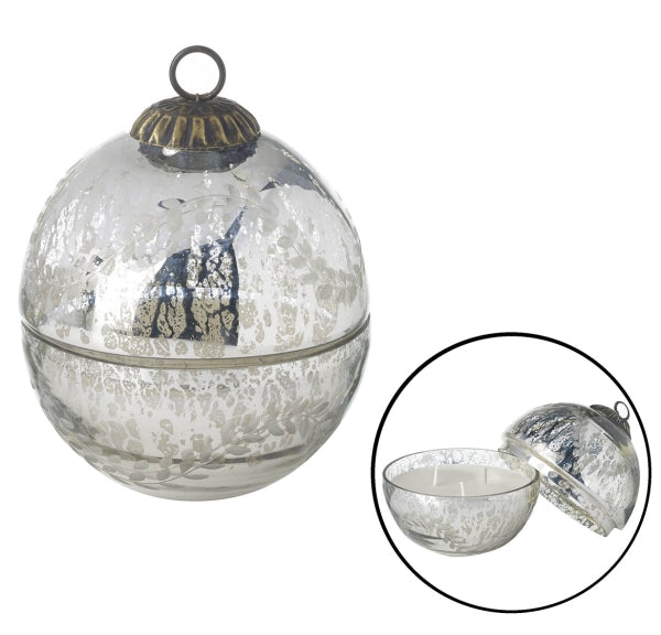 Antique Silver votive wax bauble
