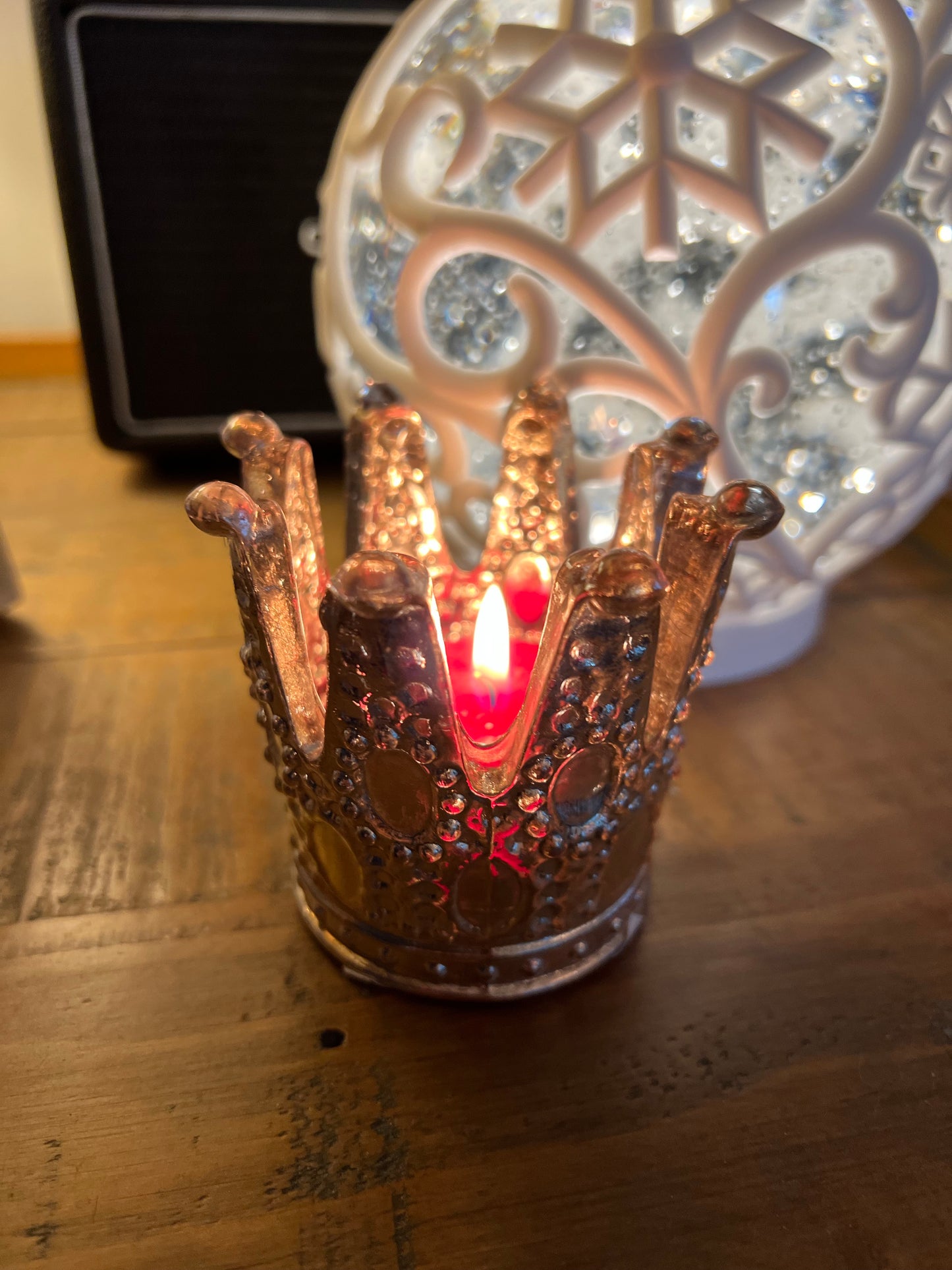 Silver Crown Tealight Holder