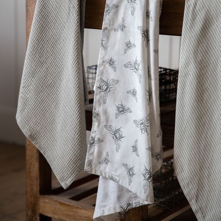 Distressed Bee Tea towels
