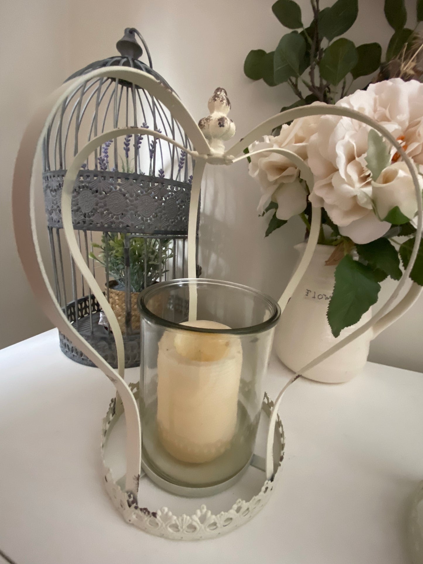 Antique Cream Crown Planter/Candle Holder
