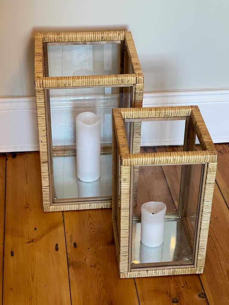 Zula Hurricane Lantern (Natural Bamboo) - 2 sizes