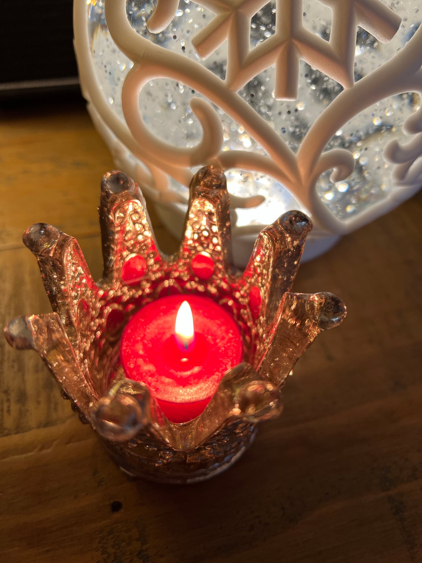 Silver Crown Tealight Holder