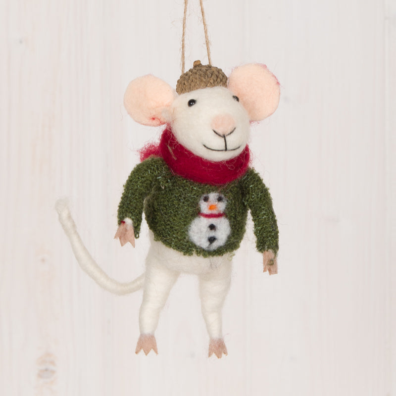 Felt Mice with Christmas Jumpers