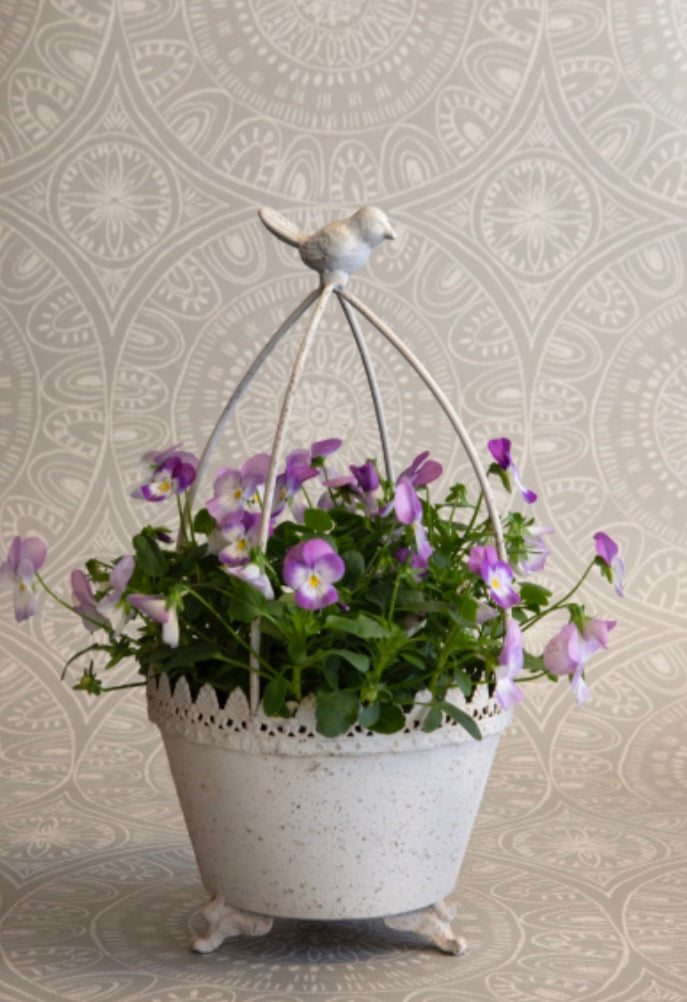 Vintage Bird Planter