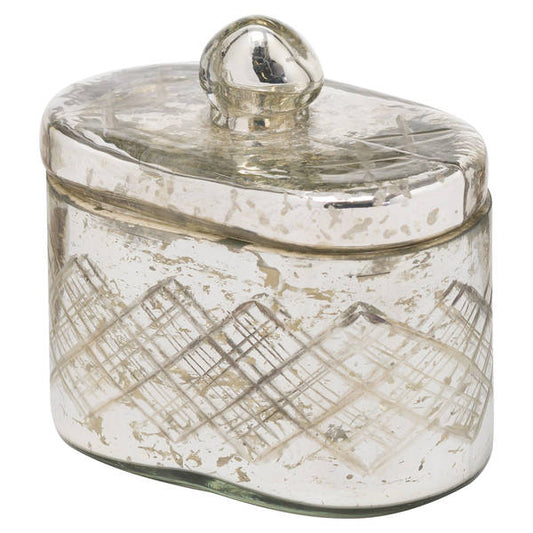 Silver Foil Trinket Jar with Lid