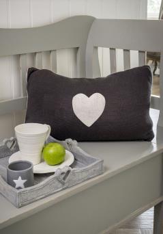 2 Way Knitted Heart Cushion