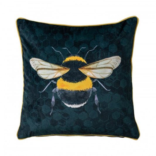Emerald green Bee cushion