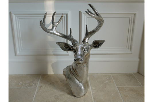 Burnished Silver hanging/standing Deer