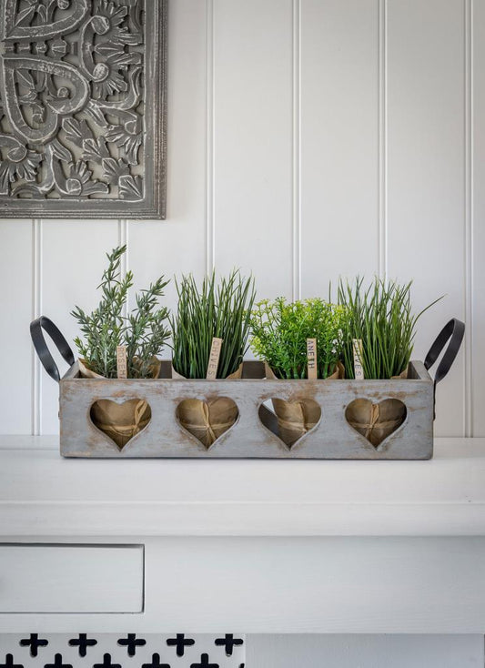 Grey heart trug