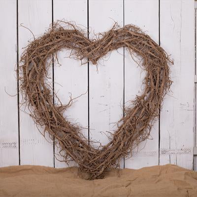 Large Cotton Root Hearts 90x90x8 cm