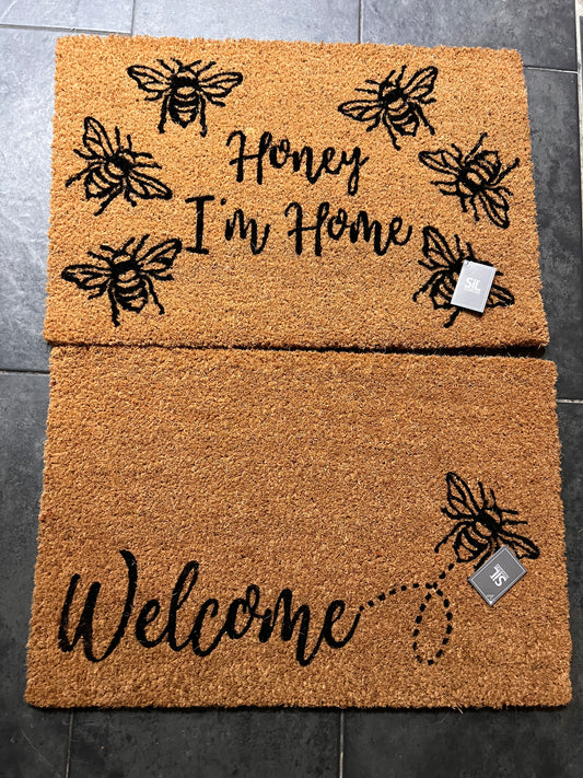 Bee inspired Door Mat
