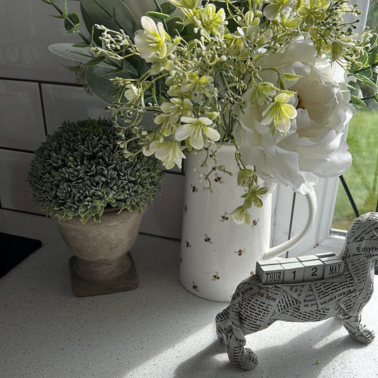 Boxwood with Stone Effect Urn