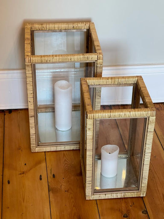 Zula Hurricane Lantern (Natural Bamboo) - 2 sizes