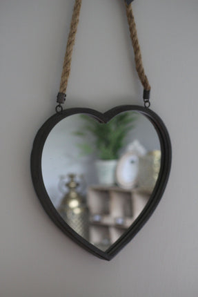 Rustic Heart Shaped Mirror
