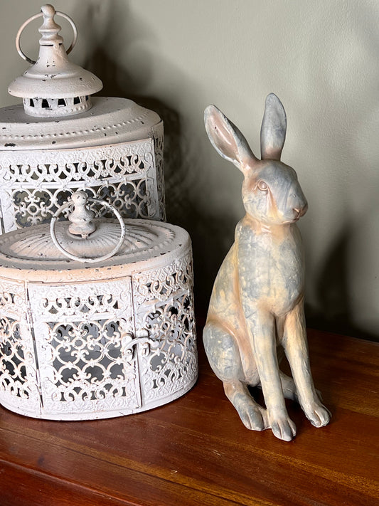Grey Sitting Hare aSculpture
