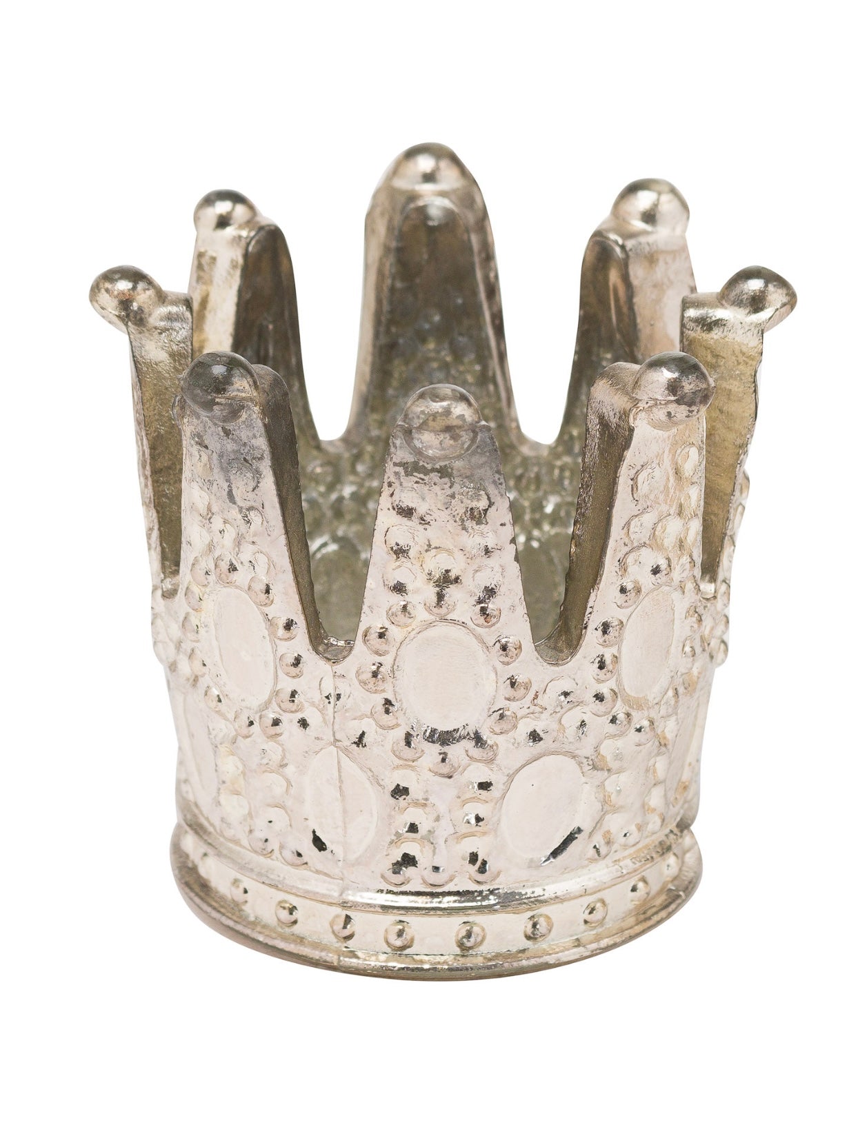 Silver Crown Tealight Holder